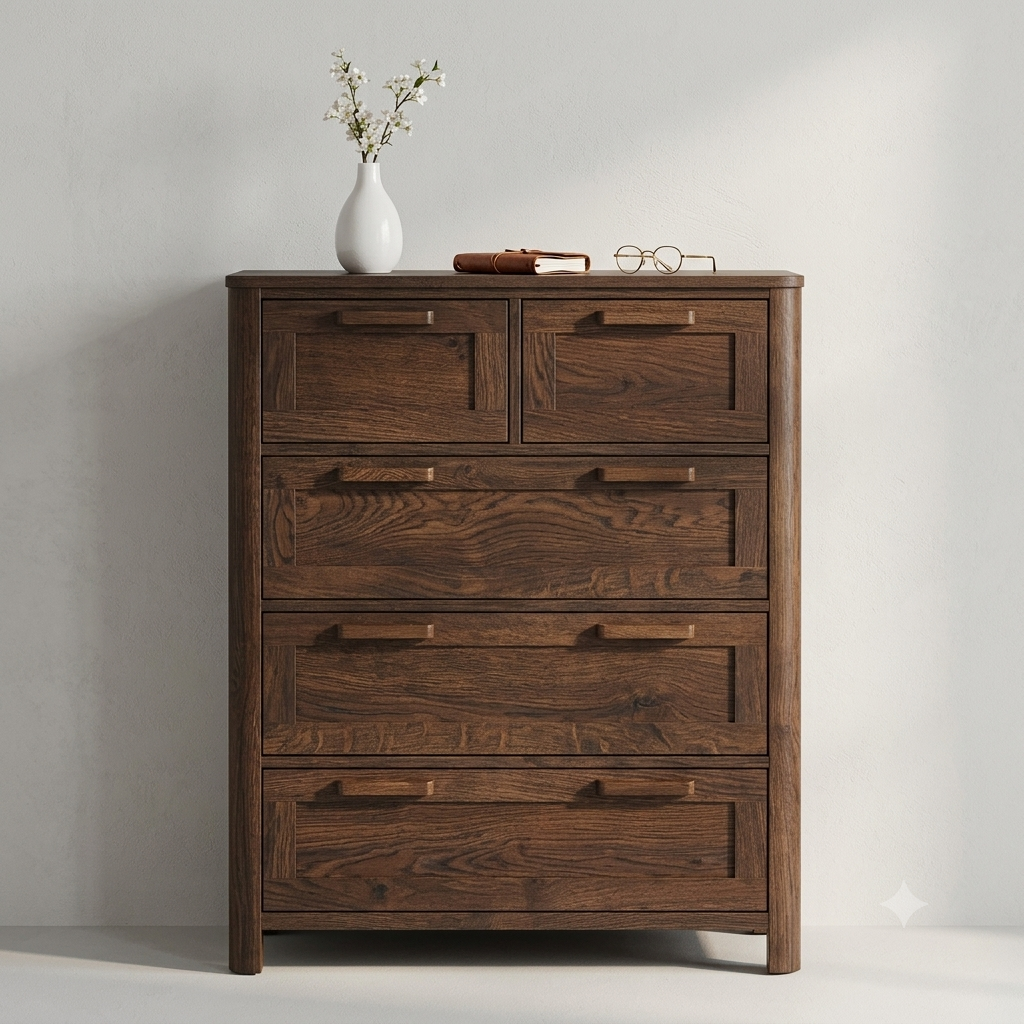 Farmhouse wood dresser with rustic charm and pratical storage